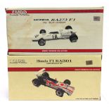 TWO 1/20 SCALE HONDA FORMULA 1 RACING CARS comprising an Ebbro Honda RA273, 1966 Italian Grand