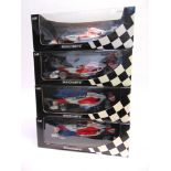 FOUR 1/18 SCALE TOYOTA FORMULA 1 RACING CARS comprising a Minichamps Panasonic Toyota Racing