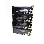 FOUR 1/18 SCALE B.A.R. FORMULA 1 RACING CARS comprising a Minichamps B.A.R. Honda 02 (J.