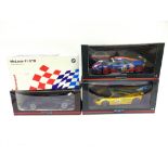 FOUR 1/18 SCALE MCLAREN CARS comprising a Minichamps McLaren F1 GTR, B.M.W. Motorsports;