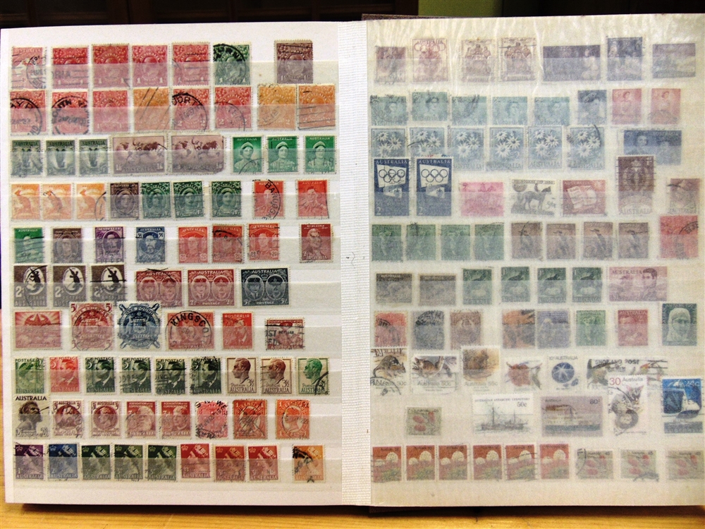 STAMPS - A PART-WORLD COLLECTION mainly used, including Australia, Canada, New Zealand and U.S.