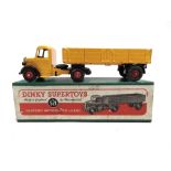 A DINKY NO.521, BEDFORD ARTICULATED LORRY yellow with black wheel arches and red ridged hubs, good