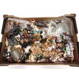 ASSORTED PLASTIC ZOO & EQUESTRIAN ANIMALS, FIGURES & ACCESSORIES by Britains and others, all
