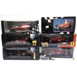 SIX 1/18 SCALE FERRARI RACING CARS comprising a Minichamps Ferrari 312T (N. Lauda); Minichamps