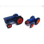 A CHAD VALLEY FORDSON MAJOR TRACTOR mid blue with orange hubs and hinged engine covers, fair