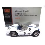 A 1/18 SCALE CMC NO.M047, MASERATI TIPO 6 BIRDCAGE, 1960 white, signed by Sir Stirling Moss (limited