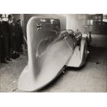 [LAND SPEED RECORD INTEREST]. TWO RARE J. GURNEY NUTTING & CO., COACHBUILDERS, PUBLICITY PHOTOGRAPHS