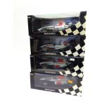 FOUR 1/18 SCALE B.A.R. FORMULA 1 RACING CARS comprising a Minichamps B.A.R. Honda Showcar 2003 (J.