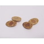 A PAIR OF 9 CARAT GOLD CUFFLINKS 4.2g gross