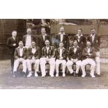 [CRICKET]. AUTOGRAPHS A real photographic postcard of Sussex County Cricket team, by D.W.M. of