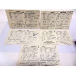 [CRICKET]. AUTOGRAPHS Five Somerset printed scorecards, for matches v Warwickshire, 1970, with