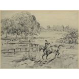 AFTER JOAN WANKLYN Eventing at Harewood House - 1956, The Lake Fences, Harewood House in the