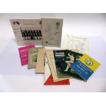 [CRICKET]. AUTOGRAPHS Assorted booklets and ephemera, including Ashley-Cooper, F.S. Somerset