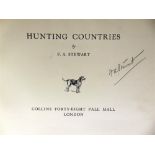 [HUNTING] Stewart, F.A. Hunting Countries, first edition, Collins, London, 1935, scarlet cloth gilt,