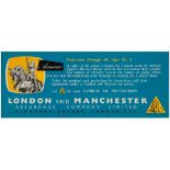 NINE LONDON & MANCHESTER ASSURANCE COMPANY LTD PUBLIC TRANSPORT ADVERTISING POSTERS comprising a