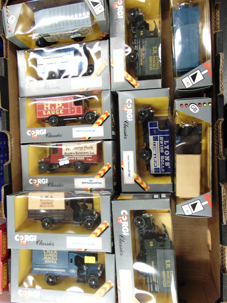 FOURTEEN CORGI CLASSICS COMMERCIAL VEHICLES including railway liveried lorries, each boxed.