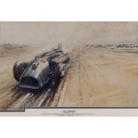 [WORLD SPEED RECORD]. FREDERICK GORDON CROSBY (BRITISH, 1885-1943) Two colour prints, comprising