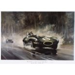 [MOTOR-RACING]. DION PEARS (BRITISH, 1929-1985) 'Mike Hawthorn and the Winning D Type Jaguar, Le