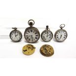 A COLLECTION OF THREE POCKET WATCHES a Goliath watch; and two pocket watch movements