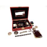 A COLLECTION OF ASSORTED JEWELLERY including some silver and silver coloured items, all housed in