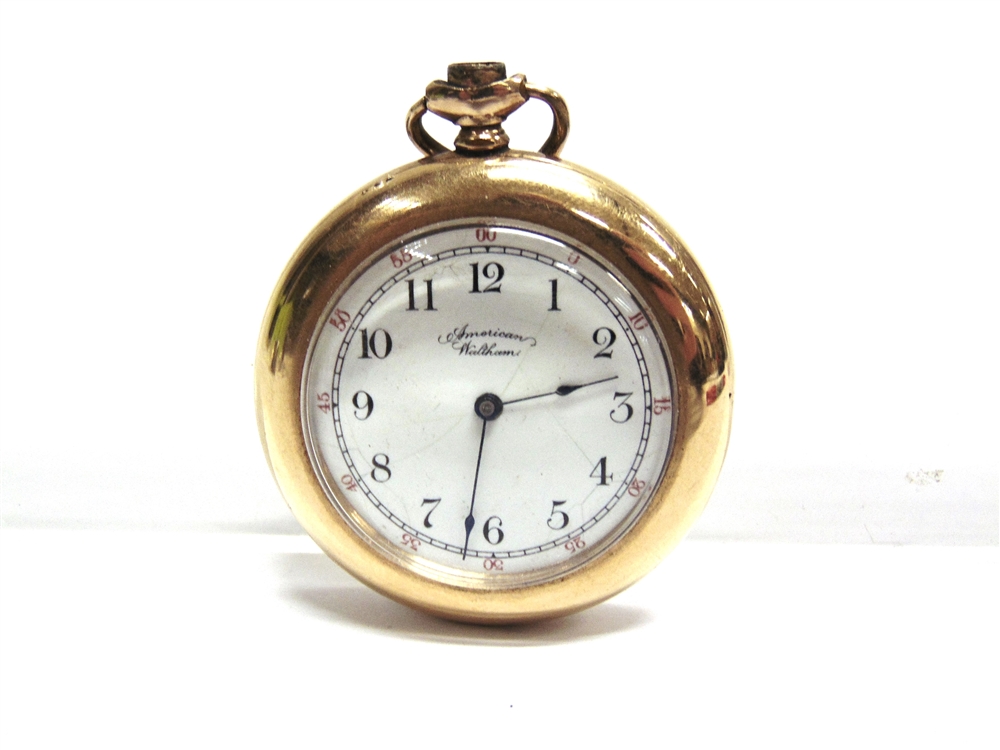 AMERICAN WALTHAM an open faced pocket watch, the screw back case stamped 'Pat Apr 22, 1879 - Fahyr
