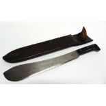 A U.S. SECOND WORLD WAR MACHETE OR JUNGLE KNIFE by Collins & Co., the 37cm blade marked at the