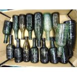 SIXTEEN ASSORTED BEER & OTHER BOTTLES including those of Chard (2), Axminster (2), Honiton (1),