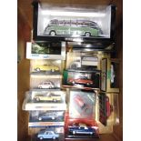 FIFTEEN 1/43 SCALE MODEL VEHICLES including a Minichamps No.439 030081, Setra S8 Coach 'Der Walser',