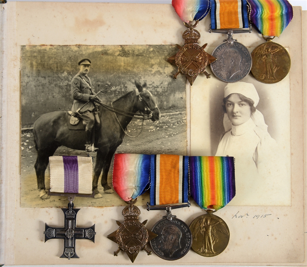 AN EXCEPTIONAL GREAT WAR HUSBAND & WIFE M.C., M.I.D. MEDAL GROUP & FAMILY ARCHIVE namely a group