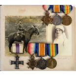 AN EXCEPTIONAL GREAT WAR HUSBAND & WIFE M.C., M.I.D. MEDAL GROUP & FAMILY ARCHIVE namely a group