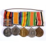 A BOER WAR, GREAT WAR & LATER GROUP OF FIVE MEDALS TO PRIVATE / SAPPER C.W. HARDING, OXFORDSHIRE