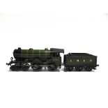 [O GAUGE]. A HORNBY NO.2 SPECIAL, L.N.E.R. 4-4-0 TENDER LOCOMOTIVE 'BRAMHAM MOOR', 201 lined green