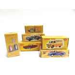 SIX ATLAS DINKY MODELS comprising a No.106, Austin Atlantic Convertible; No.111, Triumph TR2 Sports;