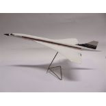 A PLASTIC COMPOSITION DISPLAY MODEL OF CONCORDE circa 1972, made in France, 63.5cm long.