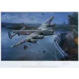 PHILIP E. WEST (BRITISH, CONTEMPORARY) 'Eye of the Storm - The Dambusters'. colour print, limited