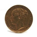 GREAT BRITAIN - VICTORIA, SOVEREIGN, 1885 young head.
