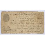 AN EAST DEVON BANK (HONITON) FIVE POUNDS PROVINCIAL BANK NOTE dated 1820, for Richard Smith,