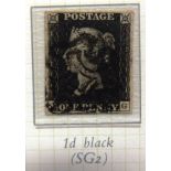 STAMPS - A GREAT BRITAIN QV COLLECTION including a 1d. black, JG, with four margins (close upper