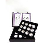 A DIANA, PRINCESS OF WALES SILVER PROOF COIN COLLECTION comprising twenty-four coins from various