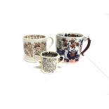 TAUNTON CIDER - THREE MUGS comprising a Wade Pottery single-handled mug, 1977, numbered limited