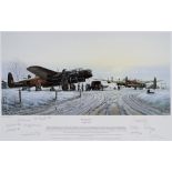 PHILIP E. WEST (BRITISH, CONTEMPORARY) 'Maximum Effort' [101 Squadron, Ludford Magna], colour print,