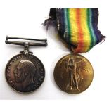 A GREAT WAR PAIR OF MEDALS TO CORPORAL H. WEBBER, ROYAL ENGINEERS comprising the British War Medal