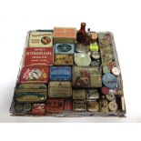 ASSORTED ADVERTISING & PACKAGING comprising a Callard & Bowser's toffee printed tin pencil box,