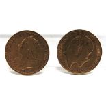 GREAT BRITAIN - TWO HALF SOVEREIGNS comprising Victoria, 1901, old head; and Edward VII, 1907.