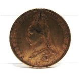 GREAT BRITAIN - VICTORIA, SOVEREIGN, 1889 Jubilee head.