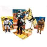 A MARX TOYS LONE RANGER COLLECTION comprising The Lone Ranger, Silver, Tonto and Butch Cavendish,