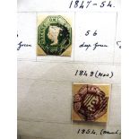 STAMPS - GREAT BRITAIN A QV collection, including 1847-54 embossed 1s. and 10d. (both cut to shape);