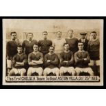 Postcard of "the first Chelsea football team to beat Aston Villa Oct.