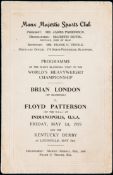 A Manx Majestic Sports Club itinerary to travel to the USA for the Brian London v Floyd Patterson