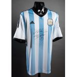 A Diego Maradona signed Argentina replica jersey,